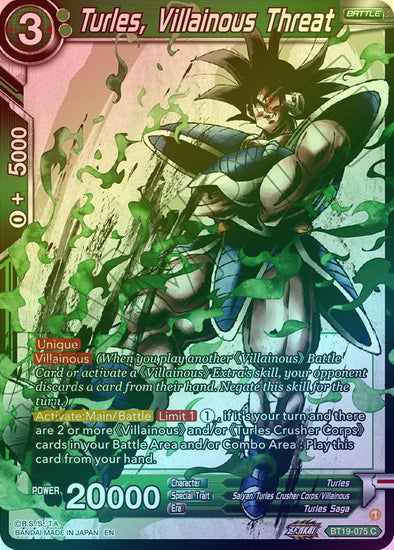 Turles, Villainous Threat - BT19-075 - Common (Foil) available at 401 Games Canada