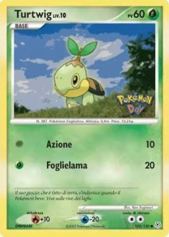 Turtwig - 103/130 - Promo (Italian Pokemon Day 2008) available at 401 Games Canada