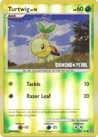 Turtwig - 103/130 - Reverse Holo BK Promo available at 401 Games Canada