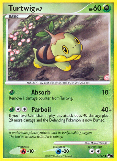 Turtwig - 17/17 - Common available at 401 Games Canada