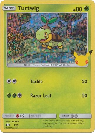 Turtwig - 4/25 - 25th Anniversary Holo - Promo available at 401 Games Canada