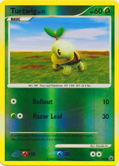 Turtwig - 77/100 - Common - Reverse Holo available at 401 Games Canada