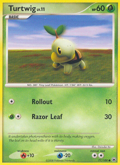 Turtwig - 77/100 - Common available at 401 Games Canada