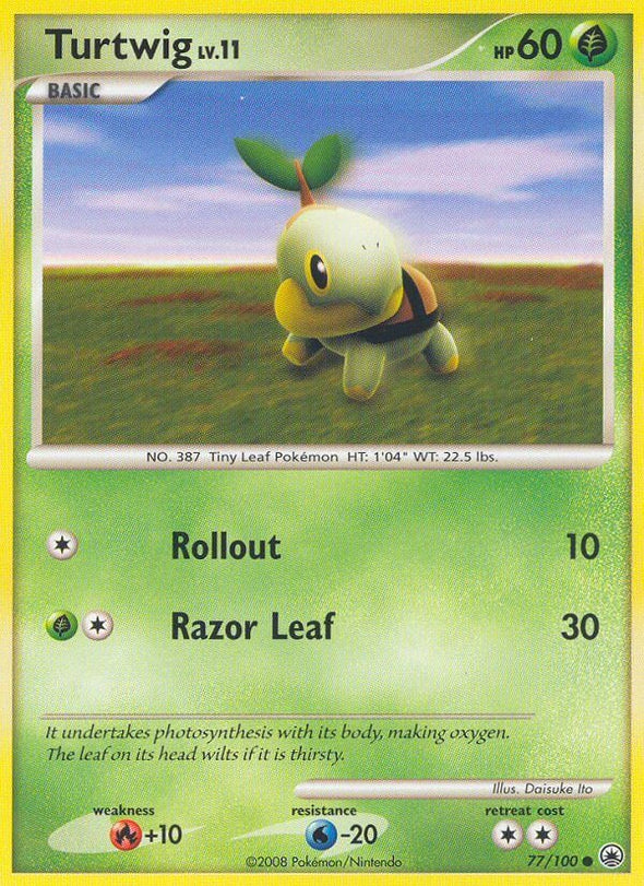 Turtwig - 77/100 - Common available at 401 Games Canada