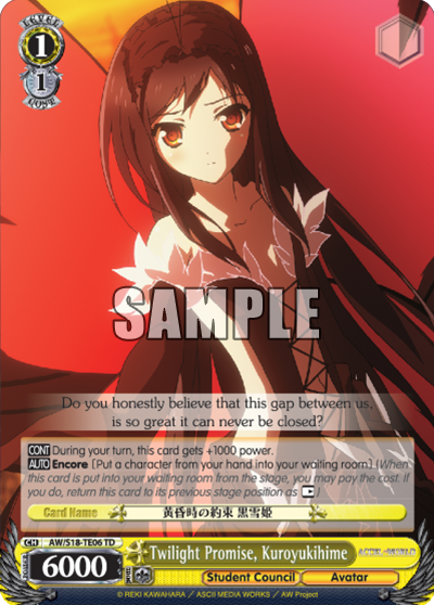 Twilight Promise, Kuroyukihime - AW-S18-TE06 - Trial Deck available at 401 Games Canada