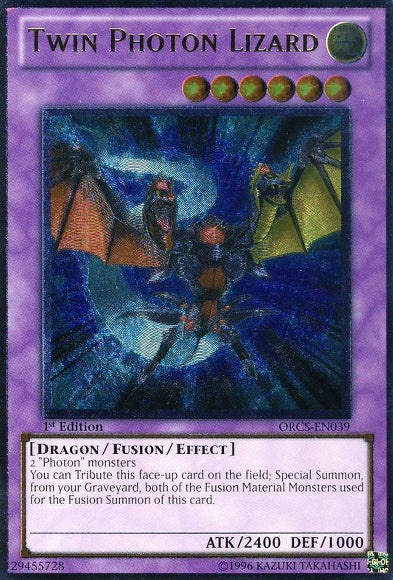 Twin Photon Lizard - ORCS-EN039 - Ultimate Rare - 1st Edition available at 401 Games Canada