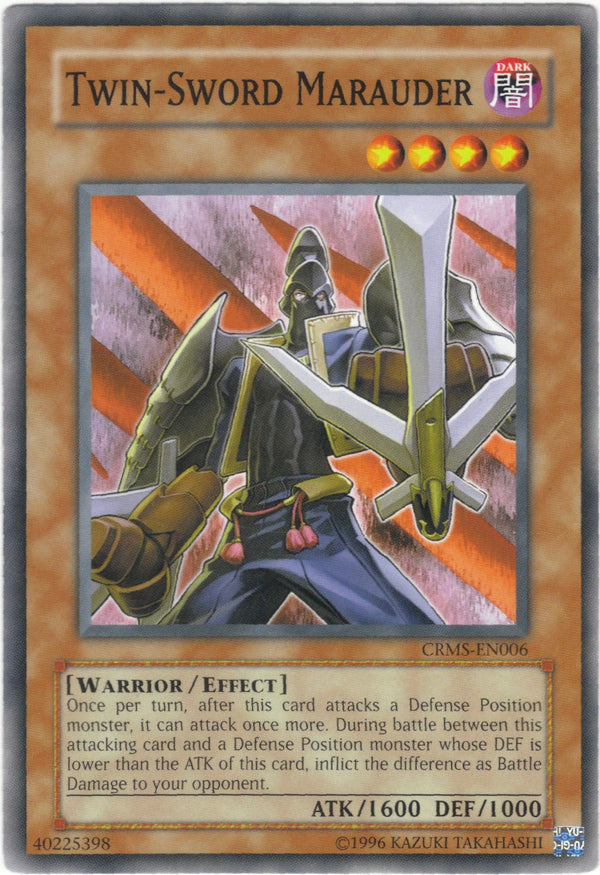 Twin-Sword Marauder - CRMS-EN006 - Common - Unlimited available at 401 Games Canada