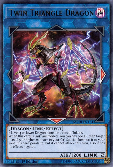 Twin Triangle Dragon - MP18-EN134 - Rare - 1st Edition available at 401 Games Canada