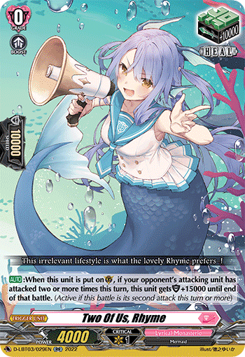 Two Of Us, Rhyme - D-LBT03/029 - Double Rare available at 401 Games Canada