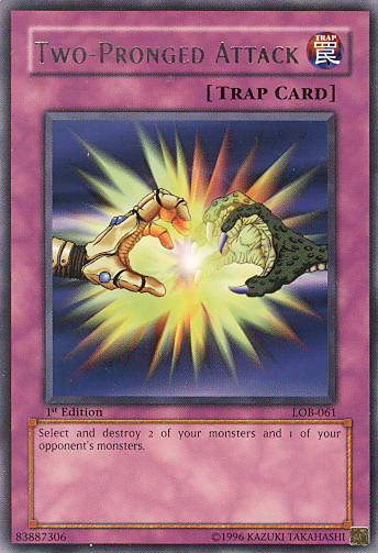 Two-Pronged Attack - LOB-061 - Rare - 1st Edition available at 401 Games Canada