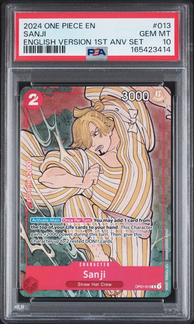 Sanji - English Version 1st Anniversary Set - GEM MINT 10