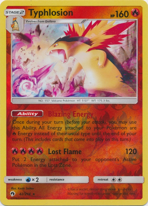 Typhlosion - 42/214 - Holo Rare - Reverse Holo available at 401 Games Canada