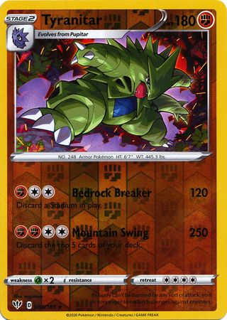 Tyranitar - 088/189 - Holo Rare - Reverse Holo available at 401 Games Canada