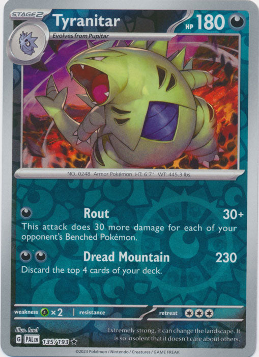 Tyranitar - 135/193 - Rare - Reverse Holo available at 401 Games Canada