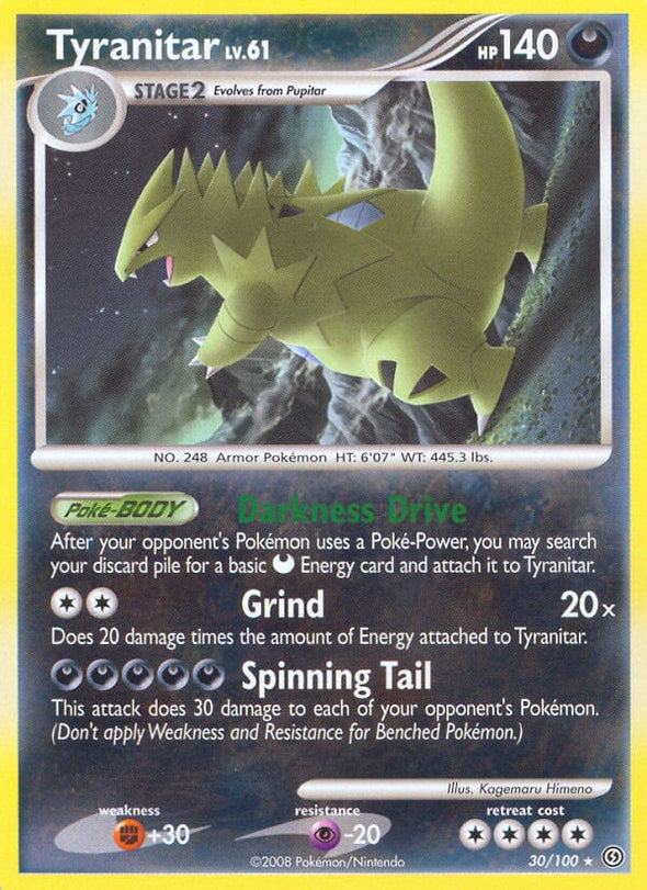 Tyranitar - 30/100 - Rare available at 401 Games Canada