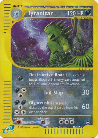 Tyranitar - 40/147 - Rare - Reverse Holo available at 401 Games Canada