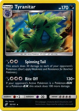 Tyranitar - 85/181 - Holo Rare available at 401 Games Canada