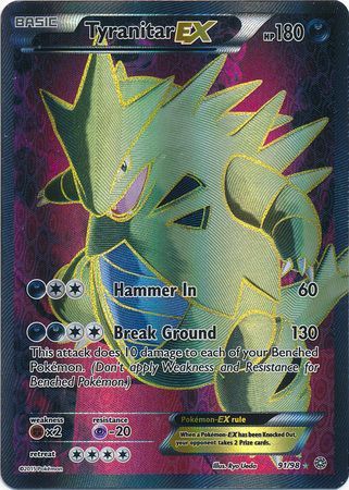 Tyranitar EX - 91/98 - Full Art Ultra Rare available at 401 Games Canada