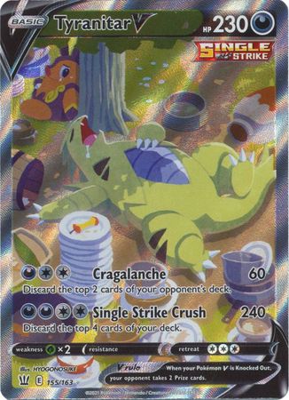 Tyranitar V - 155/163 - Alternate Art Ultra Rare available at 401 Games Canada