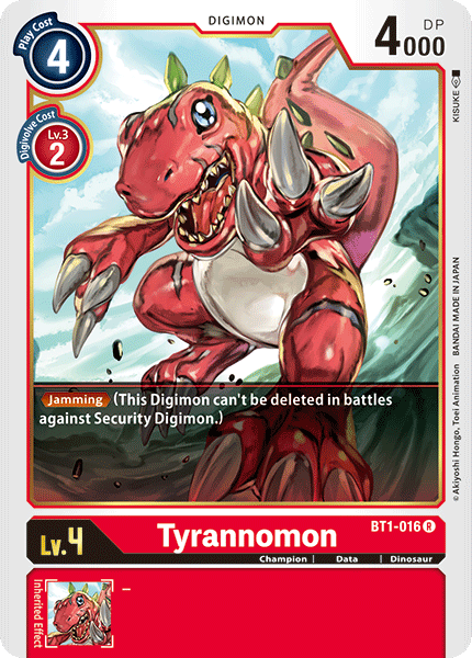 Tyrannomon - BT1-016 - Rare available at 401 Games Canada