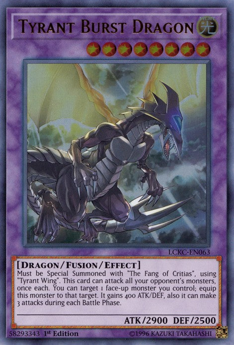 Tyrant Burst Dragon - LCKC-EN063 - Ultra Rare - 1st Edition available at 401 Games Canada