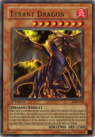 401 Games Canada - Tyrant Dragon - LOD-034 - Ultra Rare - 1st Edition 401 Games Canada - Tyrant Dragon - LOD-034 - Ultra Rare - 1st Edition
