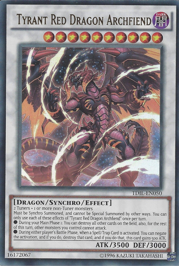 Tyrant Red Dragon Archfiend - TDIL-EN050 - Ultra Rare - Unlimited available at 401 Games Canada