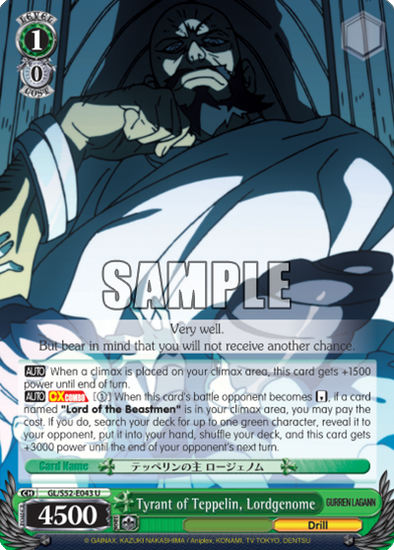 Tyrant of Teppelin, Lordgenome - GL/S52-E043 - Uncommon available at 401 Games Canada