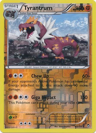 Tyrantrum - 62/111 - Rare - Reverse Holo available at 401 Games Canada