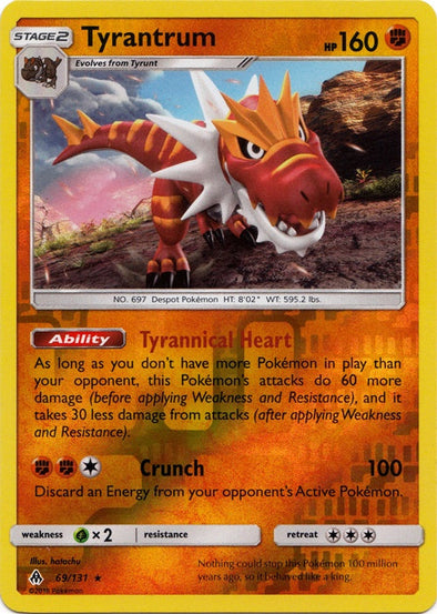 Tyrantrum - 69/131 - Holo Rare - Reverse Holo available at 401 Games Canada