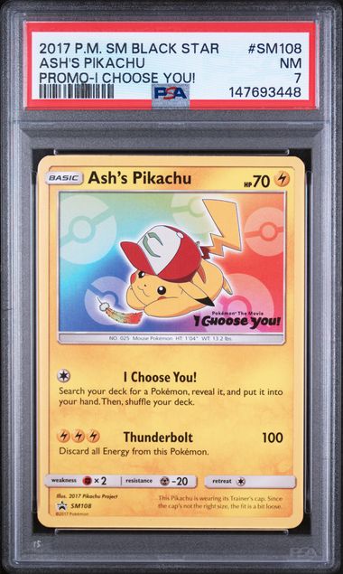 Ash's Pikachu (SM108) - Pokemon the Movie I Choose You! - Promo - NM 7