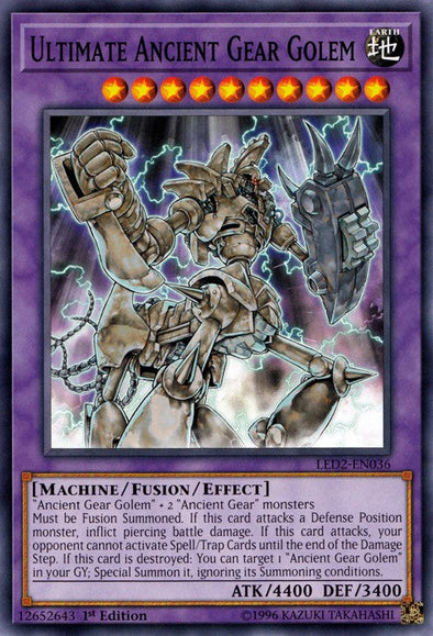 Ultimate Ancient Gear Golem - LED2-EN036 - Common - 1st Edition available at 401 Games Canada