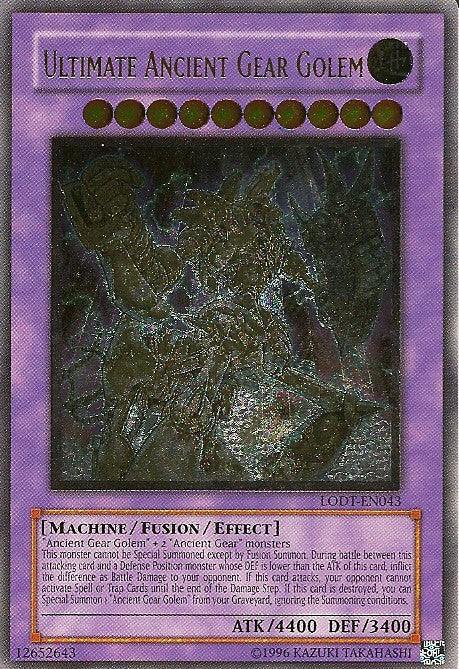Ultimate Ancient Gear Golem - LODT-EN043 - Ultimate Rare - Unlimited available at 401 Games Canada