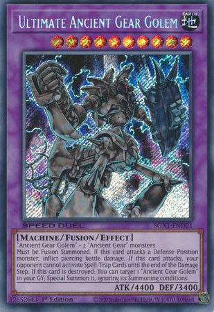 Ultimate Ancient Gear Golem - SGX1-END21 - Secret Rare - 1st Edition available at 401 Games Canada