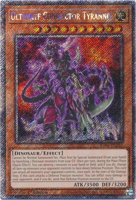 Ultimate Conductor Tyranno (Platinum Secret Rare) - RA04-EN287 - Platinum Secret Rare - 1st Edition