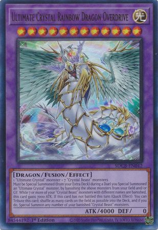 Ultimate Crystal Rainbow Dragon Overdrive - SDCB-EN042 - Ultra Rare - 1st Edition available at 401 Games Canada