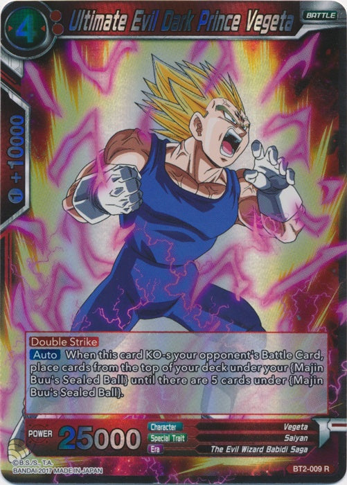 Ultimate Evil Dark Prince Vegeta - BT2-009 - Rare available at 401 Games Canada