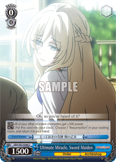 Ultimate Miracle, Sword Maiden - GBS/S63-E086 - Common available at 401 Games Canada