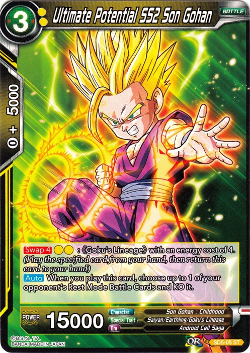 Ultimate Potential SS2 Son Gohan - SD5-05 - Starter Rare available at 401 Games Canada