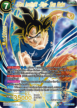 Ultra Instinct -Sign- Son Goku - BT3-033 - Special Rare (SPR) available at 401 Games Canada