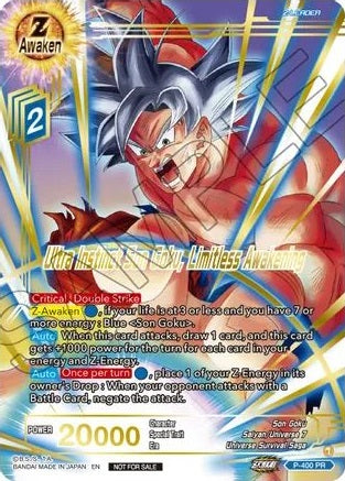 Ultra Instinct Son Goku, Limitless Awakening - P-400 - Promo (Gold-Stamped) available at 401 Games Canada