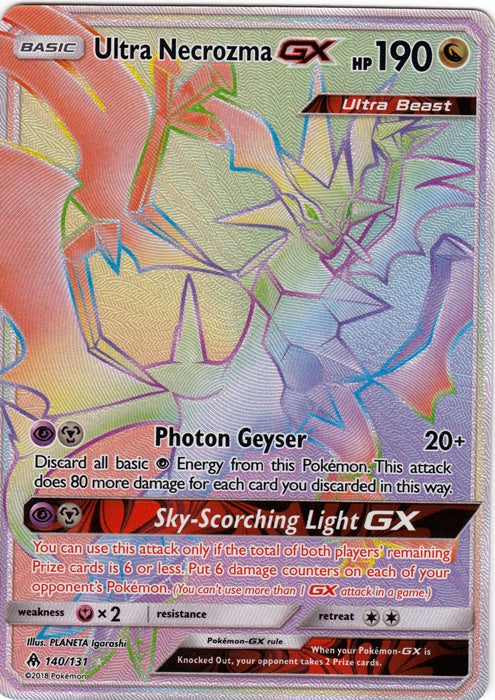 401 Games Canada - Ultra Necrozma GX - 140/131 - Hyper Rare 401 Games Canada - Ultra Necrozma GX - 140/131 - Hyper Rare