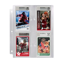 Ultra Pro - Binder Pages - 1ct 4 Pocket One Touch Displays (Beckett Slabs) available at 401 Games Canada