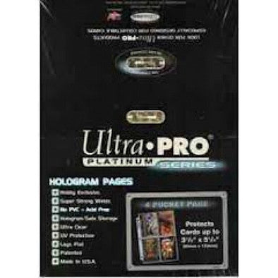 Ultra Pro - Binder Pages - 4 Pocket - 2.5 x 3.5 - 100ct Clear available at 401 Games Canada