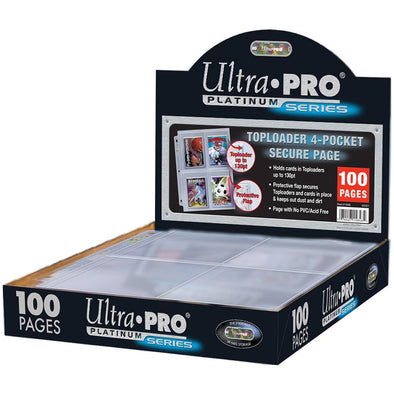 Ultra Pro - Binder Pages - 4 Pocket Platinum for Toploaders available at 401 Games Canada