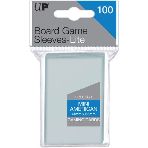 Ultra Pro - Board Game Lite Sleeves 100ct - Mini American - 41mm x 63mm available at 401 Games Canada