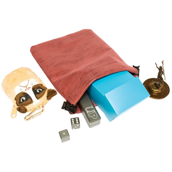 Ultra Pro - Dice Bag - Suede Collection Treasure Nest - Ruby available at 401 Games Canada