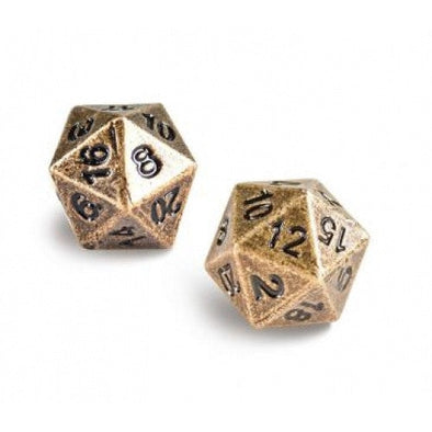 Ultra Pro - Dice Set - 2D20 - Heavy Metal 2 Piece Set - Bronze available at 401 Games Canada