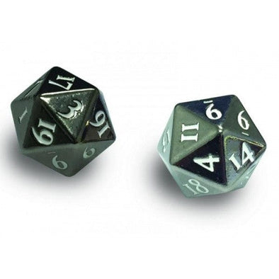 Ultra Pro - Dice Set - 2D20 - Heavy Metal 2 Piece Set - Gun Metal available at 401 Games Canada