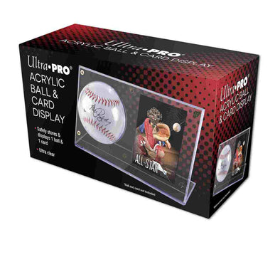 Ultra Pro - Display Case - Acrylic Ball & Card Display available at 401 Games Canada